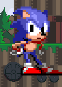 sonic 1 sonic with a crash at the end
