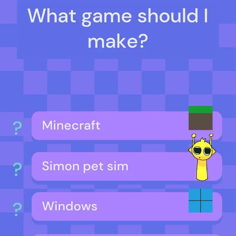 Choose what game I should make? by @Error_code_studio
