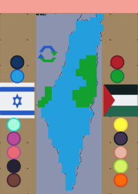 Palestine and Israel battle