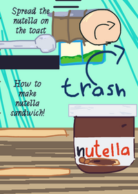 Cook 5 ingredient nutella sandwich!