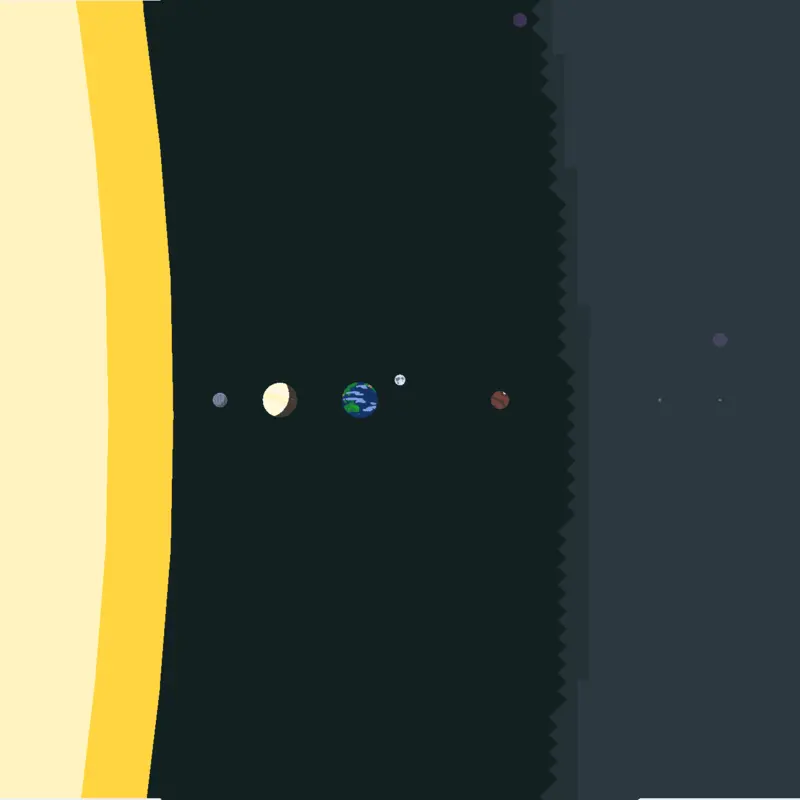 To scale Solar system by @Mrbunbun