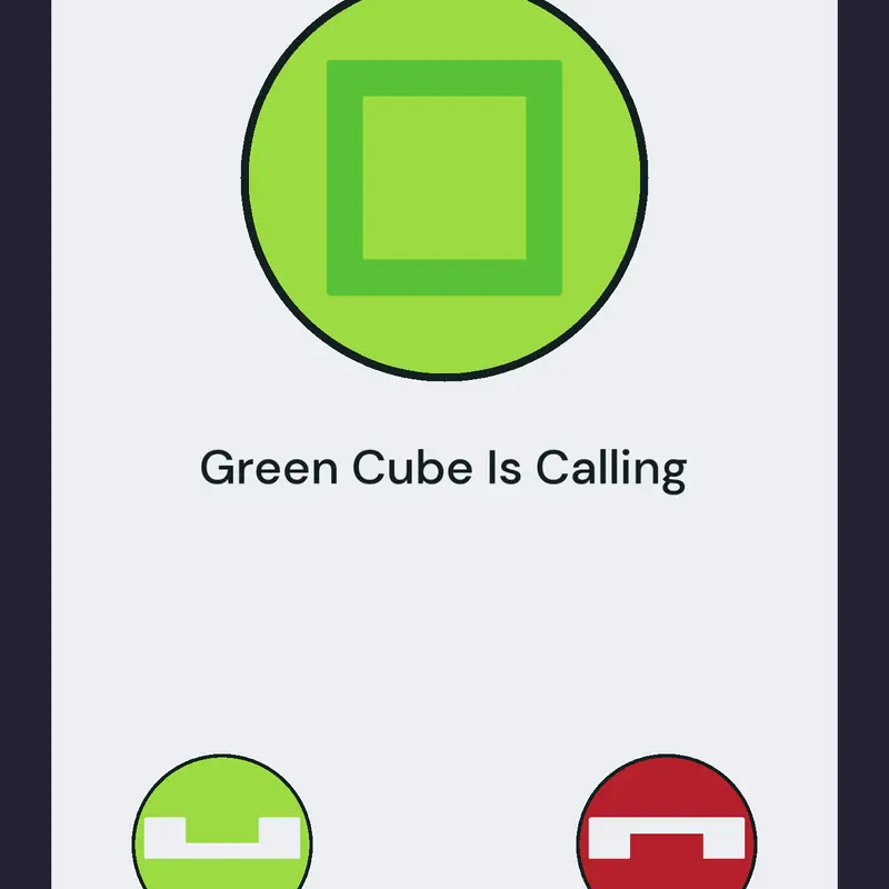 Green Cube Is Calling! by @CbeebiesFan_NBC_GoToAlt