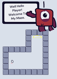 Numberblock One Made His Maze.