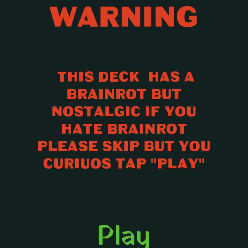 Warning Brainrot by @Laziest_Guy