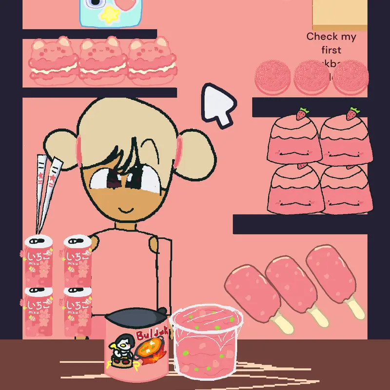 PINK MUKBANG!!! by @T1SH4_M4K3S