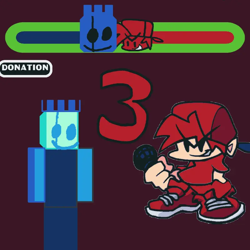 FNF VS  1X1XJ  RED  2  fnf by @lowar