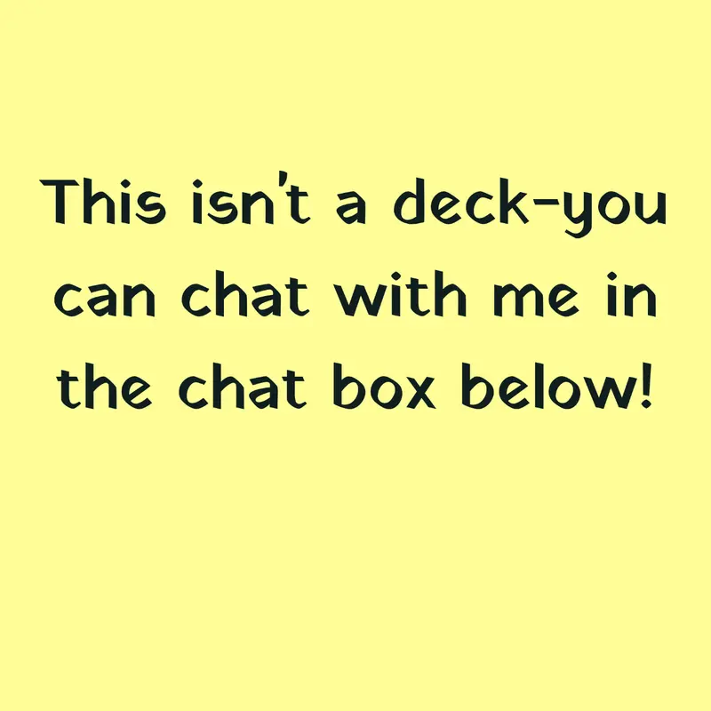 A deck where you can chat by @The_Secret_Agent