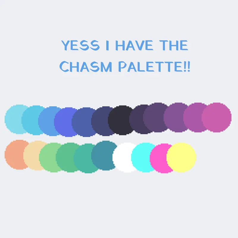 I have the chasm palette! by @RainbowFox14