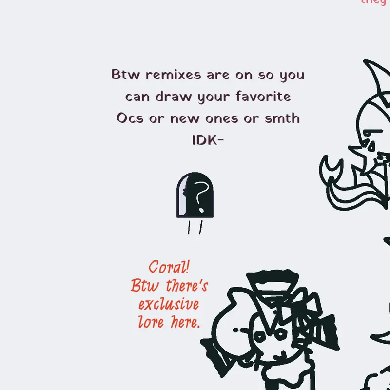 Aqua & Coral lore dump or smth- by @Oc_Em