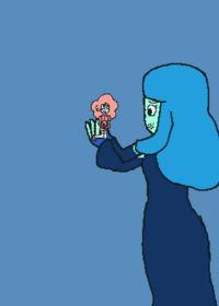 Blue and pink diamond