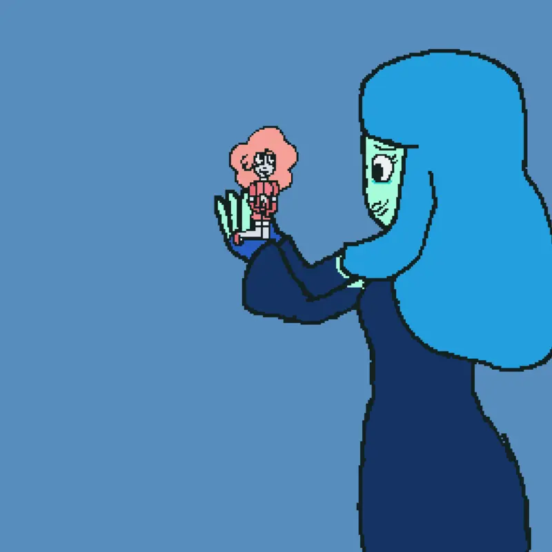 Blue and pink diamond by @-BLUE-DIAMOND-