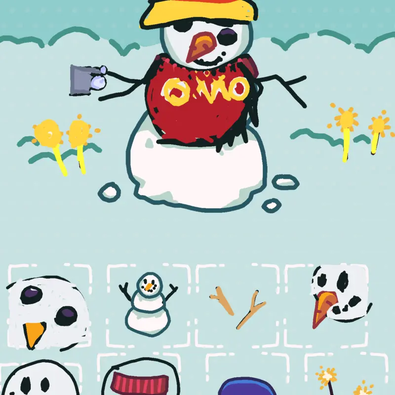 Muñeco de otoño y de nieve con phase 2 by @YadiraCach
