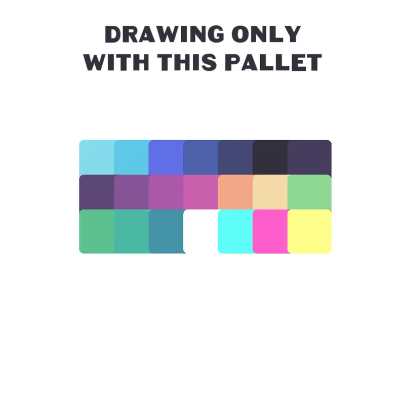 Drawing only with the chasm pallet by @da_axolotl_pro