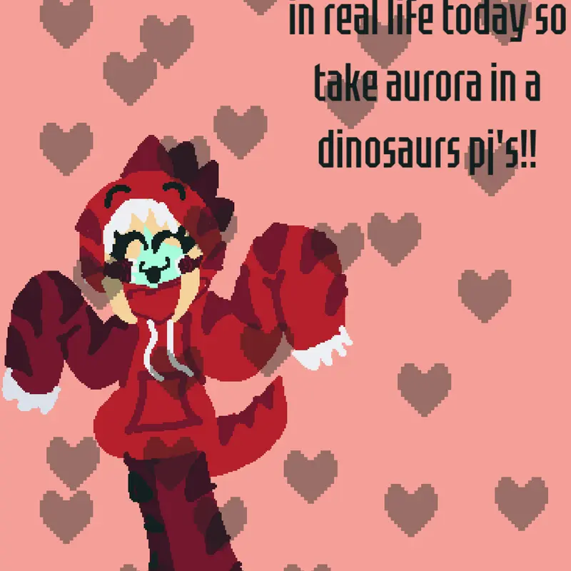 Aurora in dino pajamas!!! by @ganglegamez