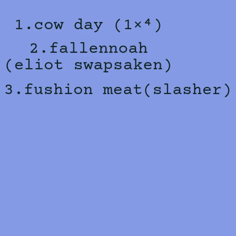 schedule by @monsterguy_55