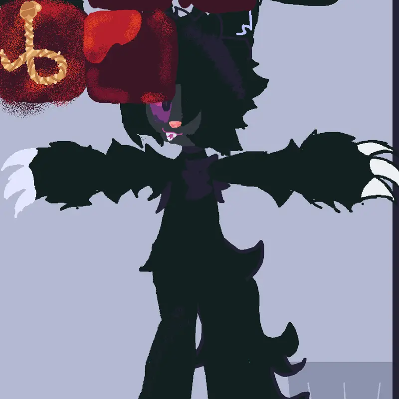 Redo of the (gnarpy) is now a black cat by @hiloljj