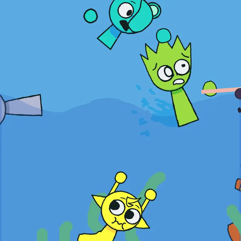 sprunkfries running shark! by @JordanJr
