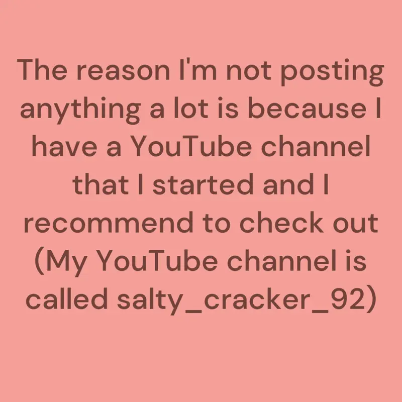 The reason I don't post a lot of stuff by @salty_cracker_92