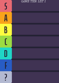 GAME TIER LIST 1