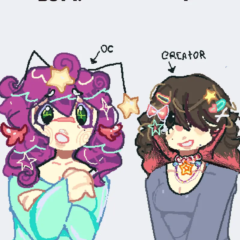 Me and MY oc :D <3 by @shell_bibbyXD