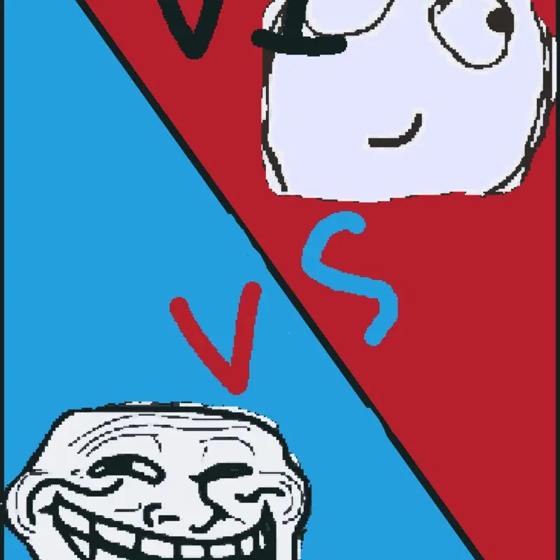 ¡¡¡!!!(*Troll face vs derp face*)!!!¡¡¡ by @Bun9000