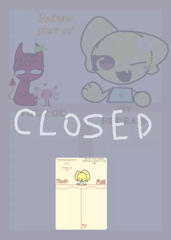 Redraw your ocs! by @_ylolore_