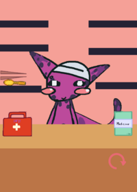 Purple patient mukbang