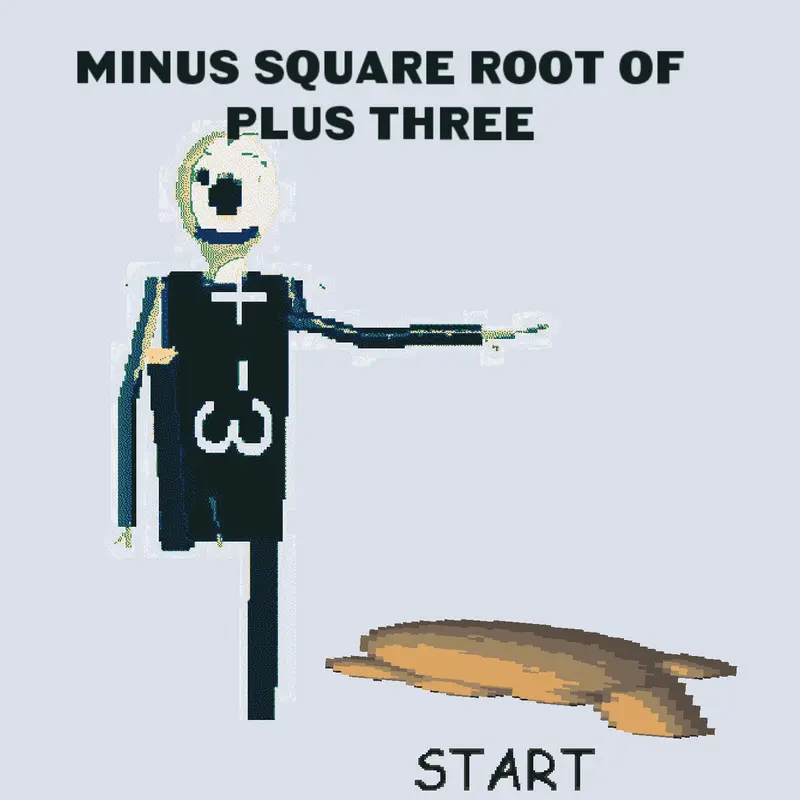MINUS SQUARE ROOT OF PLUS THREE by @RicardoPaloschi