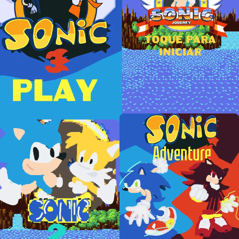 Jogos do sonic by @Bernascastle