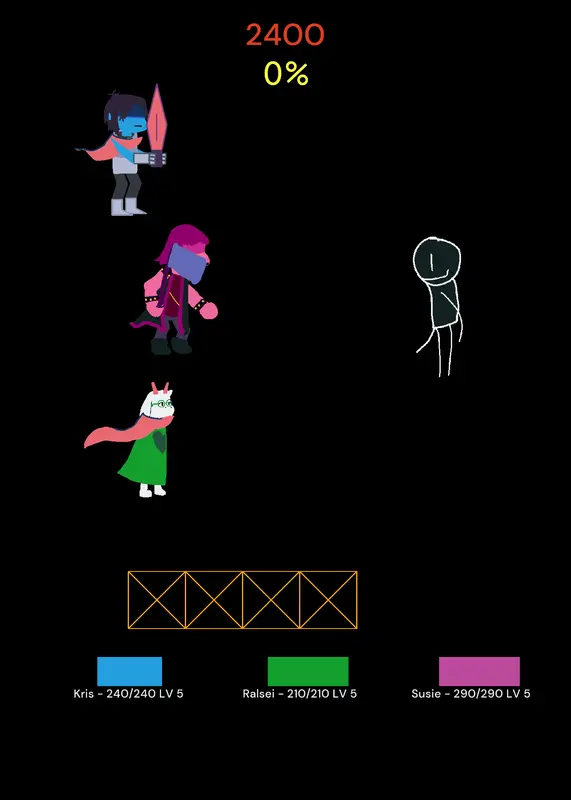 Deltarune fight by @deathbed3