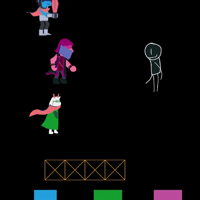 Deltarune fight by @deathbed3