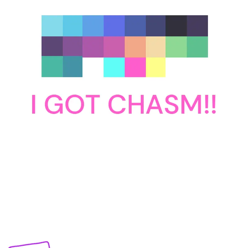 I GOT CHASM!! by @MihailKotovOnFancade