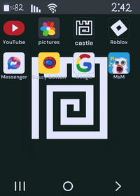 a phone inside of castle hope u enjoy