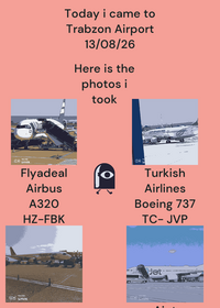 my plane spots in Trabzon Airport