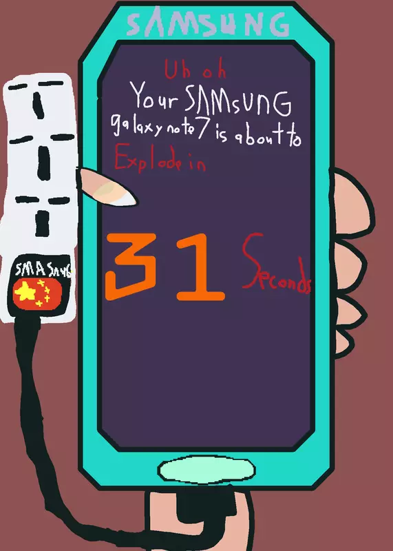 Samsung galaxy note 7 explosion meme by @glosygaming2015gameteam