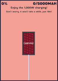 Wait for the phone to charge!