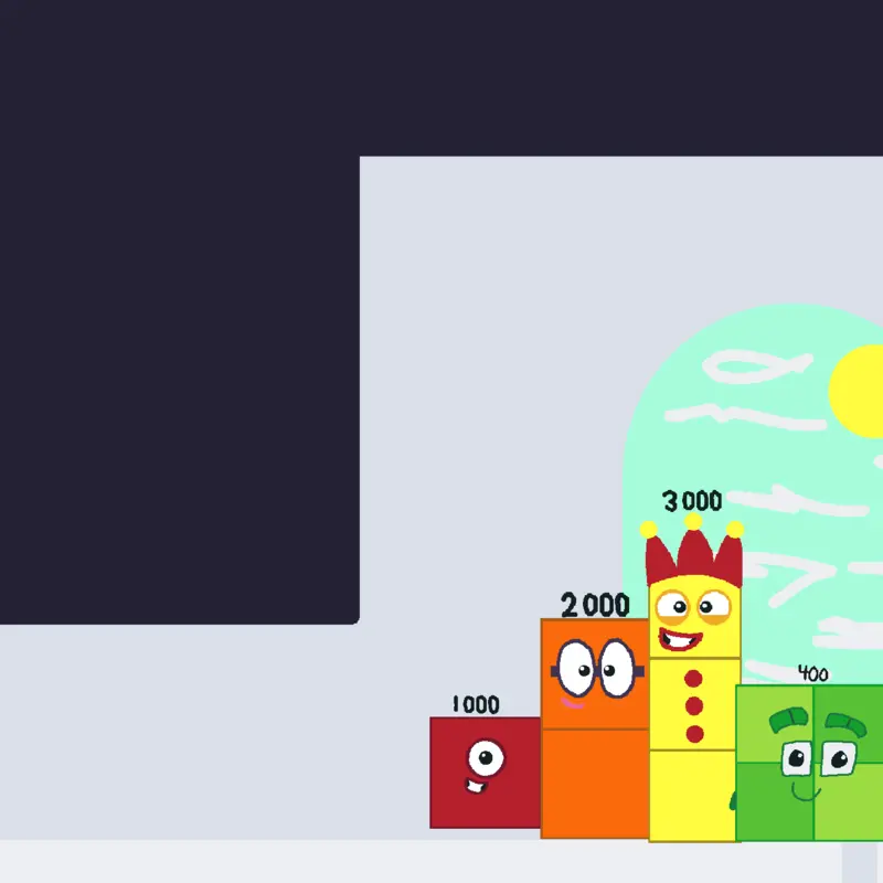 Number blocks in the BACKROOMS 2 by @NildaBeatrizBenitez