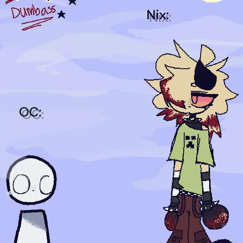Qna with Nix the dumbass by @wollydoggy