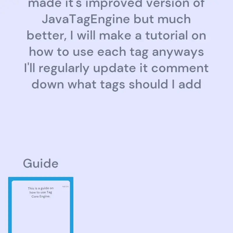 Tag Core Engine by @_Neox