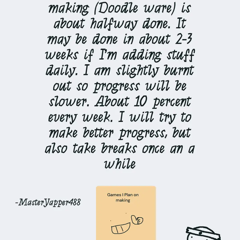 Progress Update by @Master_Yapper488
