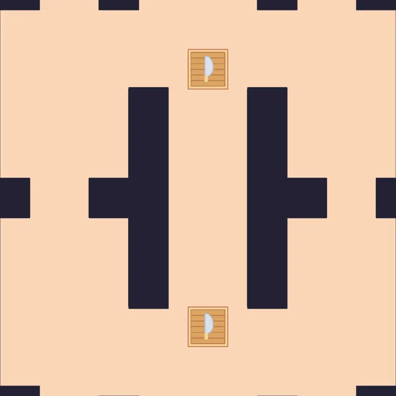 Square battle #5 Tight Corridors by @BouncySquares