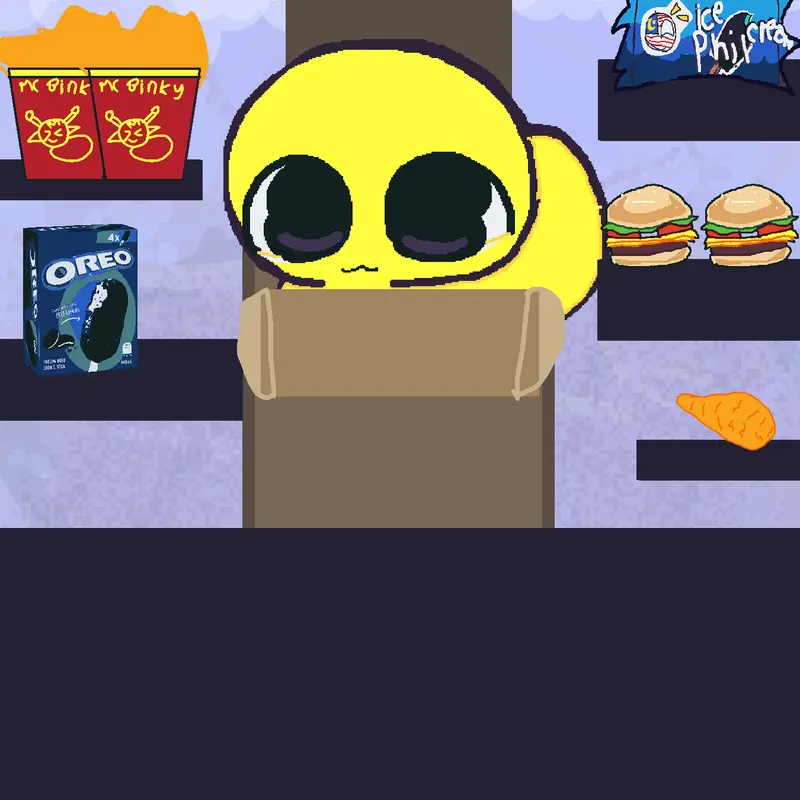 Eat binky loaf and hungry 💀😱🖤🔵 by @Rescccv