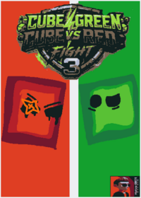 cube green vs cube red fight 3