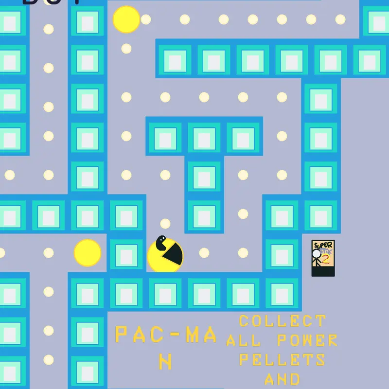 Pac-man and the pac-dots by @LohanYT