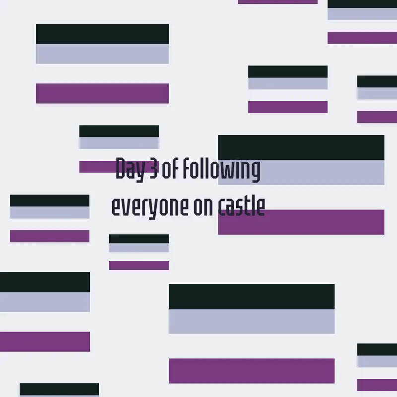 Day 3 Of Following Everyone On Castle by @RedGradiant_Official