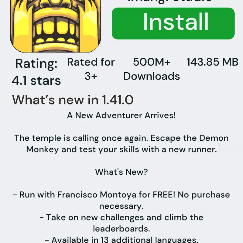Temple run download (Google play) by @usaball386