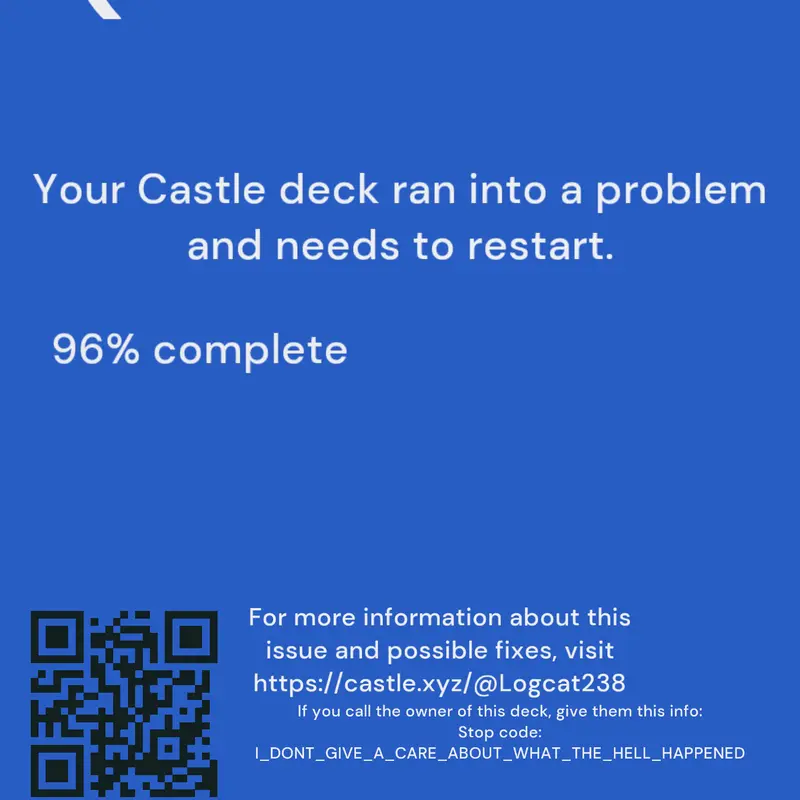 I have a problem with the deck sorry.😅 by @Logcat238