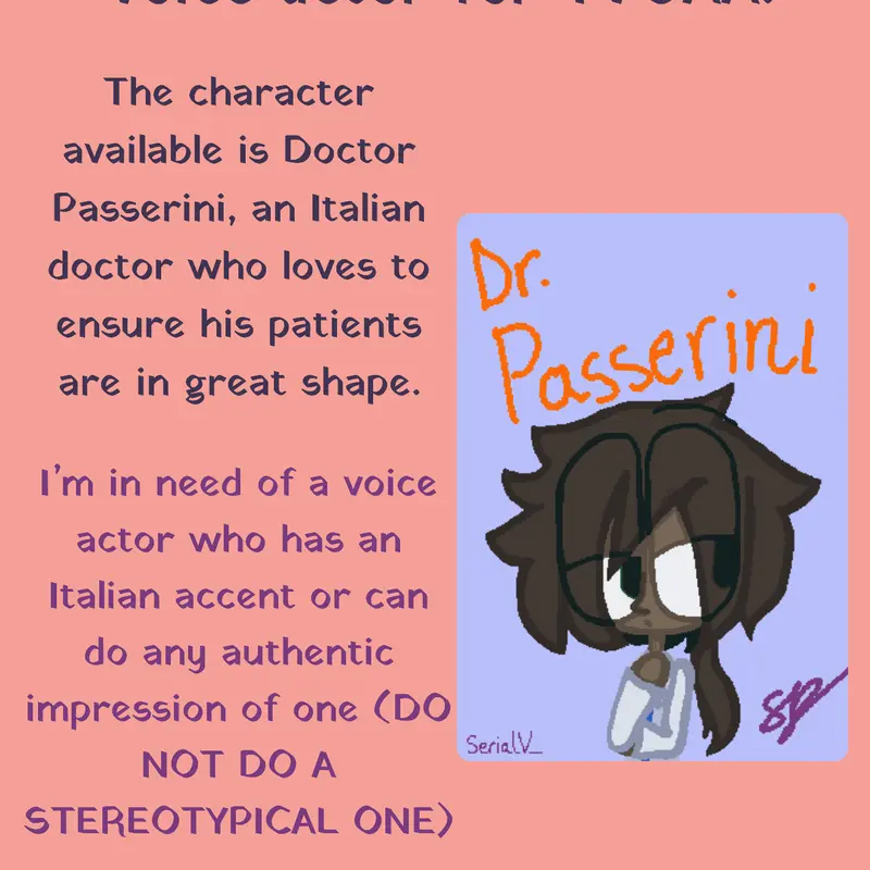Voice Actor Wanted!!! by @SerialV_