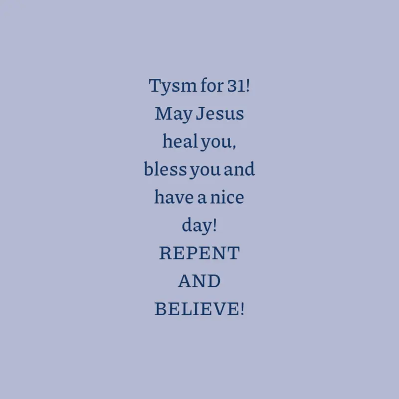Tysmmm for 31 followerssss by @GospelSpreadingChristian