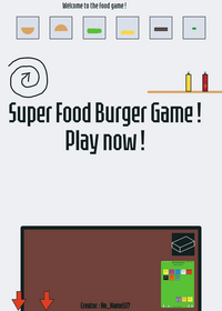 Super Food hamburger game !